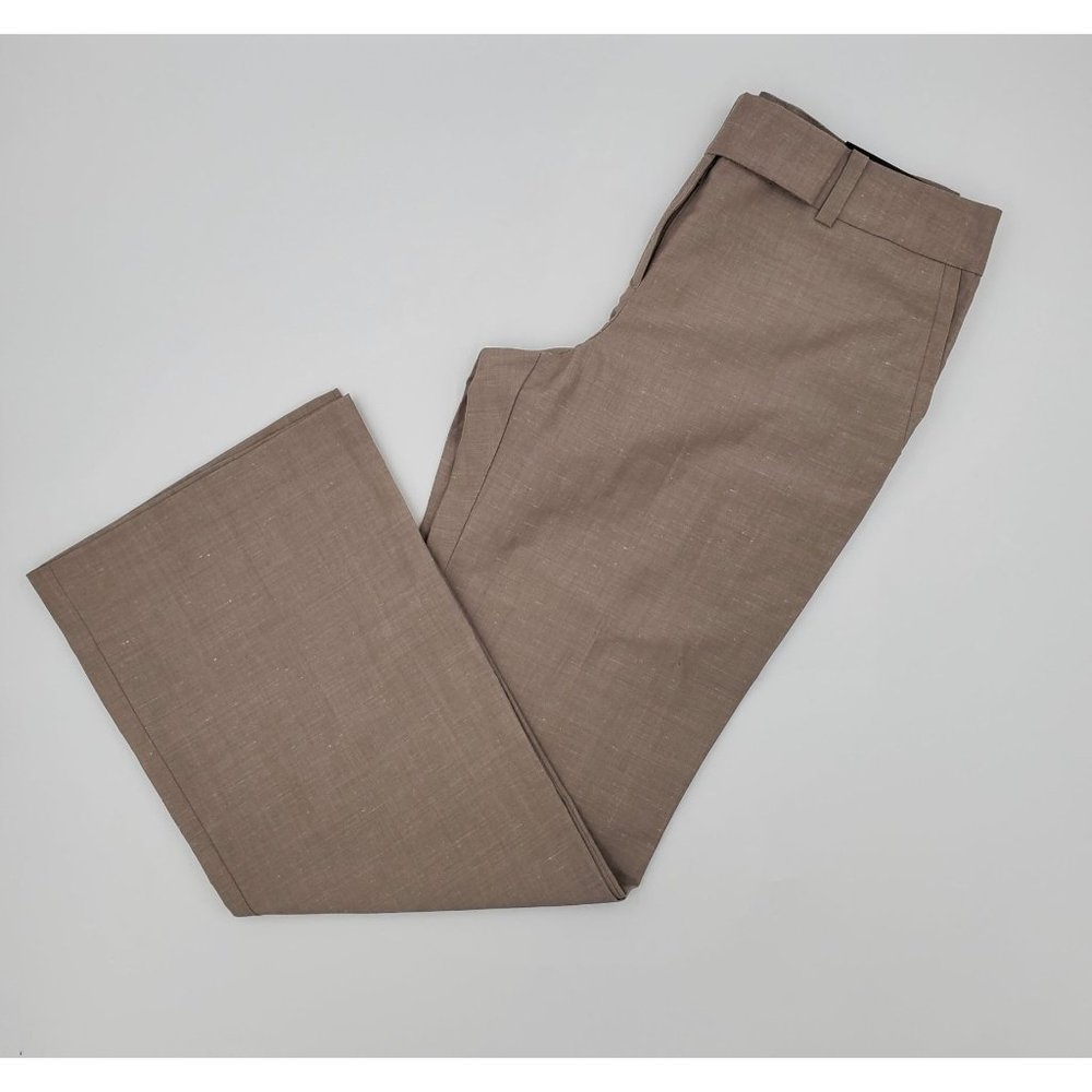 Ann Taylor Trouser Pant Womens Signature Flared Leg Brown Size 10 New